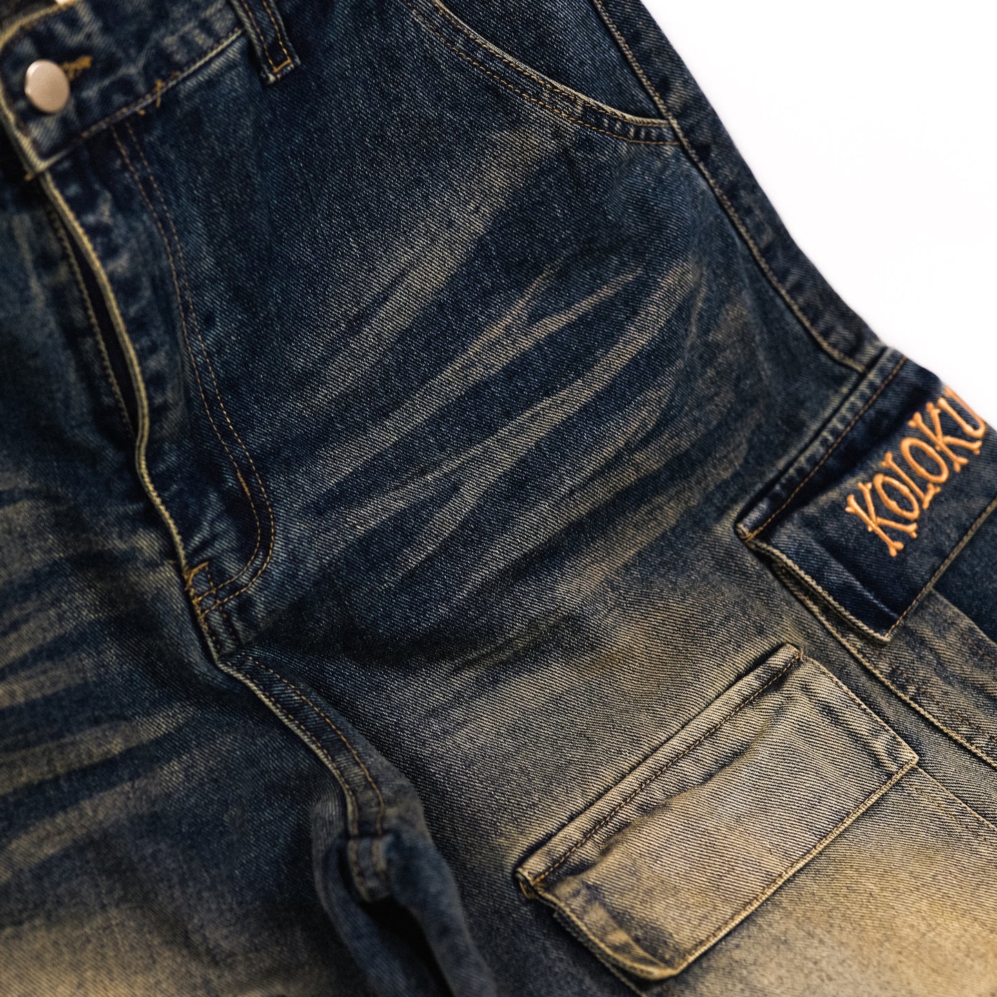 Kolokush Cargo Denim — Washed Blue